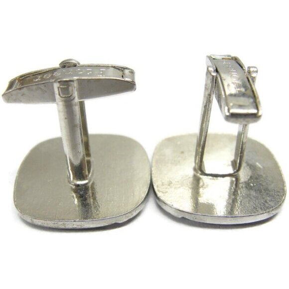 Pioneer Cufflinks Silver Tone Wedding Tux Vintage IOB - Picture 15 of 16